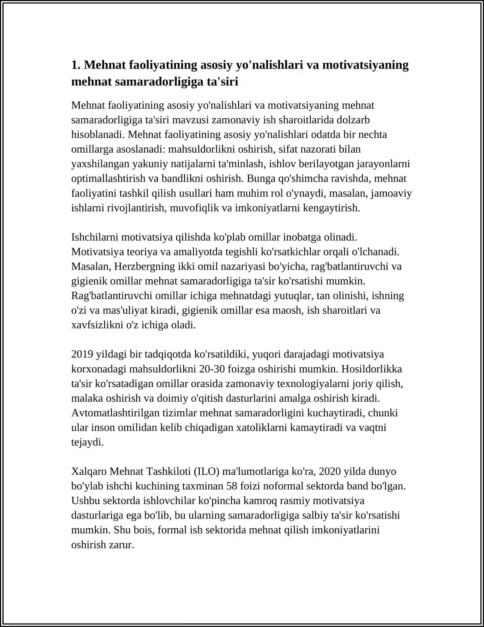 FAOLIYATNING ASOSIY YO'NALISHLARI VA MOTIVATSIYANING UNGA TA'SIRI 4