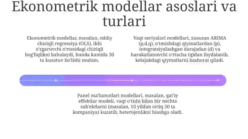 Pragnozlash usullari. Iqtisodiy ko'rsatkichlarni pragnozlashda ekonometrik modellardan foydalanish 4