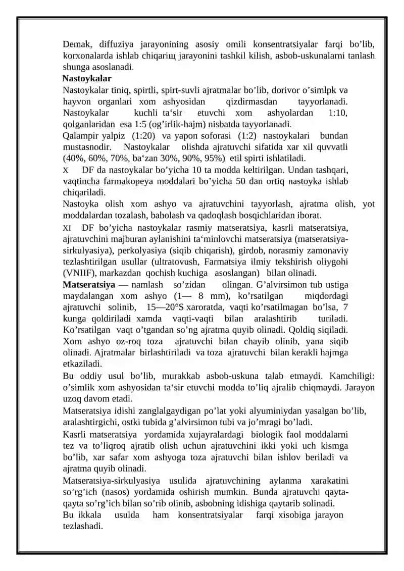 Nastoykalar.Ularni ishlab chiqarish texnologiyasi 4
