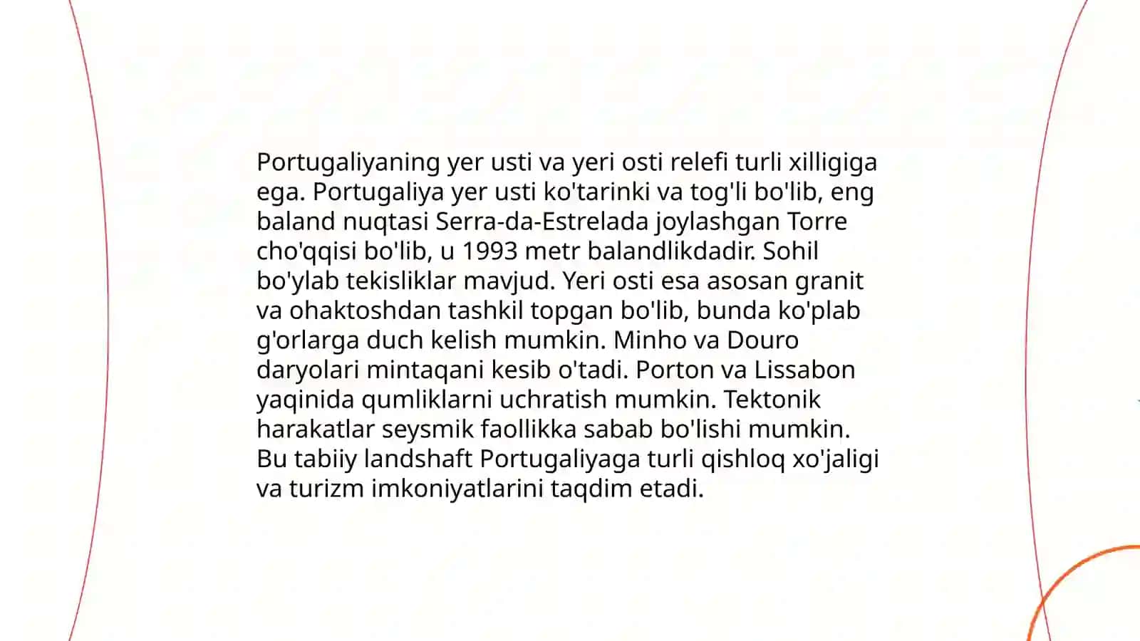 Portugalianing Iqtisodi va Ijtmoiy geografiasi 4