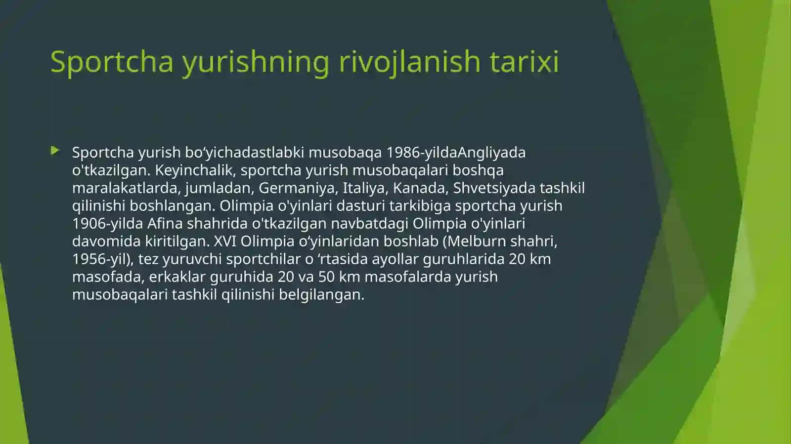 Sportcha yurish 4