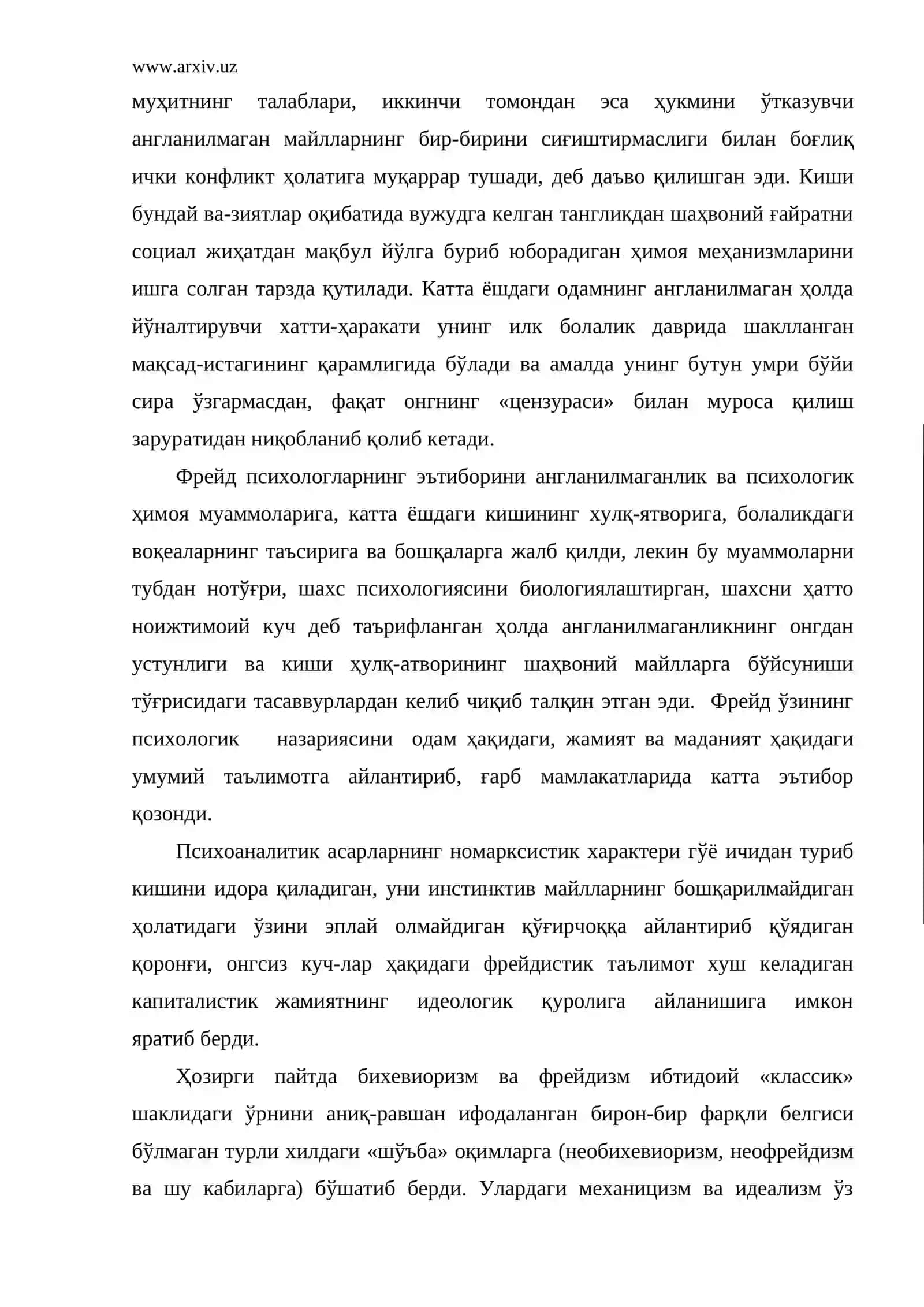 Психологияда бихевиоризм тушунчаси 4