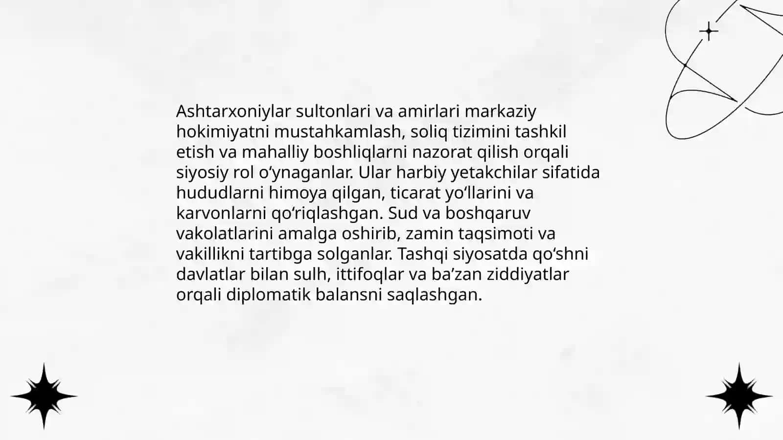 Ashtarxoniylar davrida davlat boshqaruvi va tashqi siyosati 4