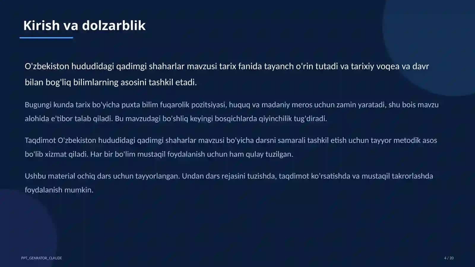 O'zbekiston hududidagi qadimgi shaharlar (5-sinf) 4