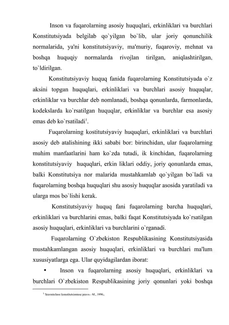 O`zbekiston Respublikasida fuqarolik. Fuqarolarning  konstitutsiyaviy burshlari 4