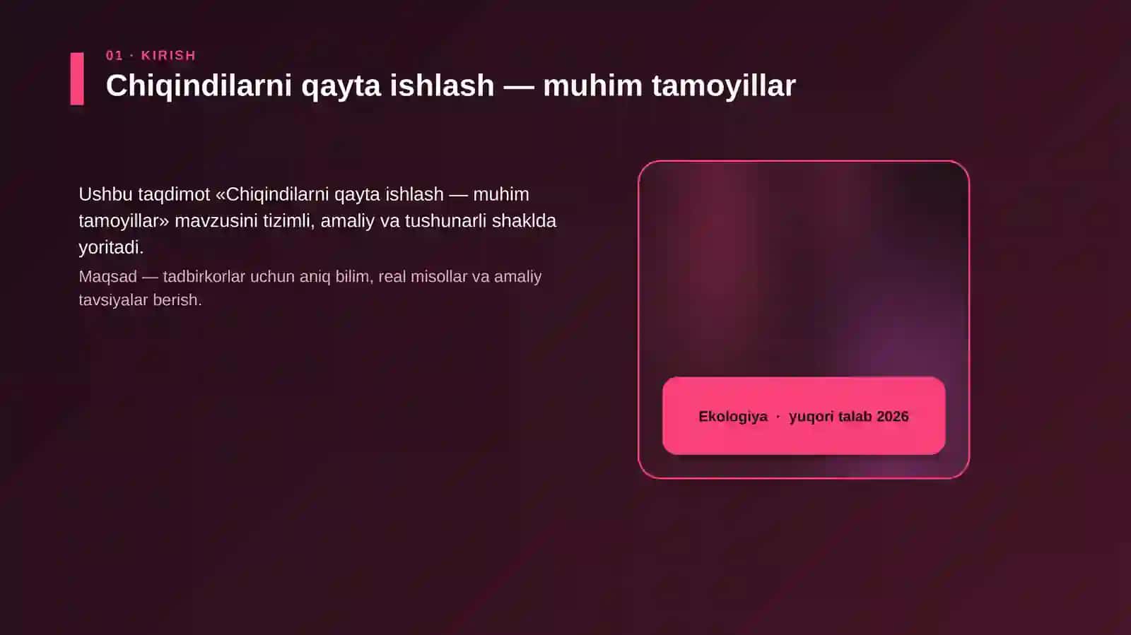 Chiqindilarni qayta ishlash — muhim tamoyillar 4