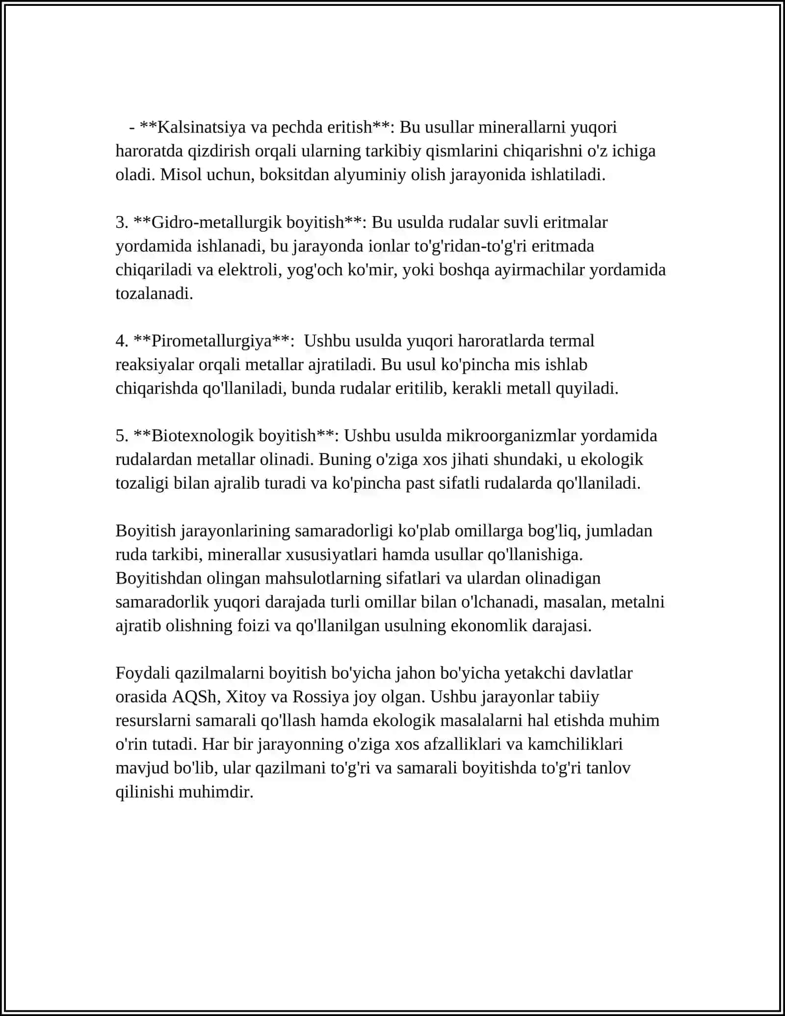 FOYDALI QAZILMALARNI BOYITISH HAQIDA MA'LUMOTLAR 4