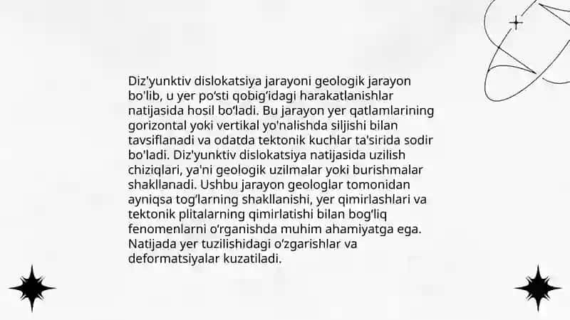 Tog' jinslarining burmalar shaklida yotishi (Diz'yunktiv dislokatsiya) 4