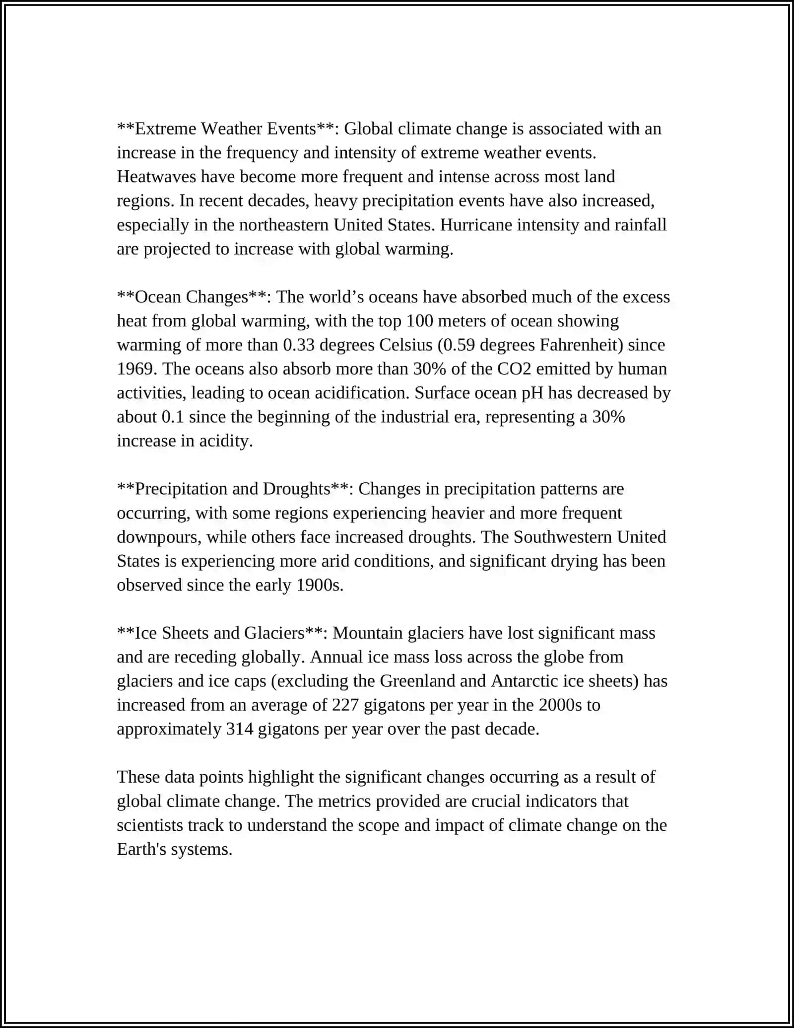 Global climate change and extreme weather 4