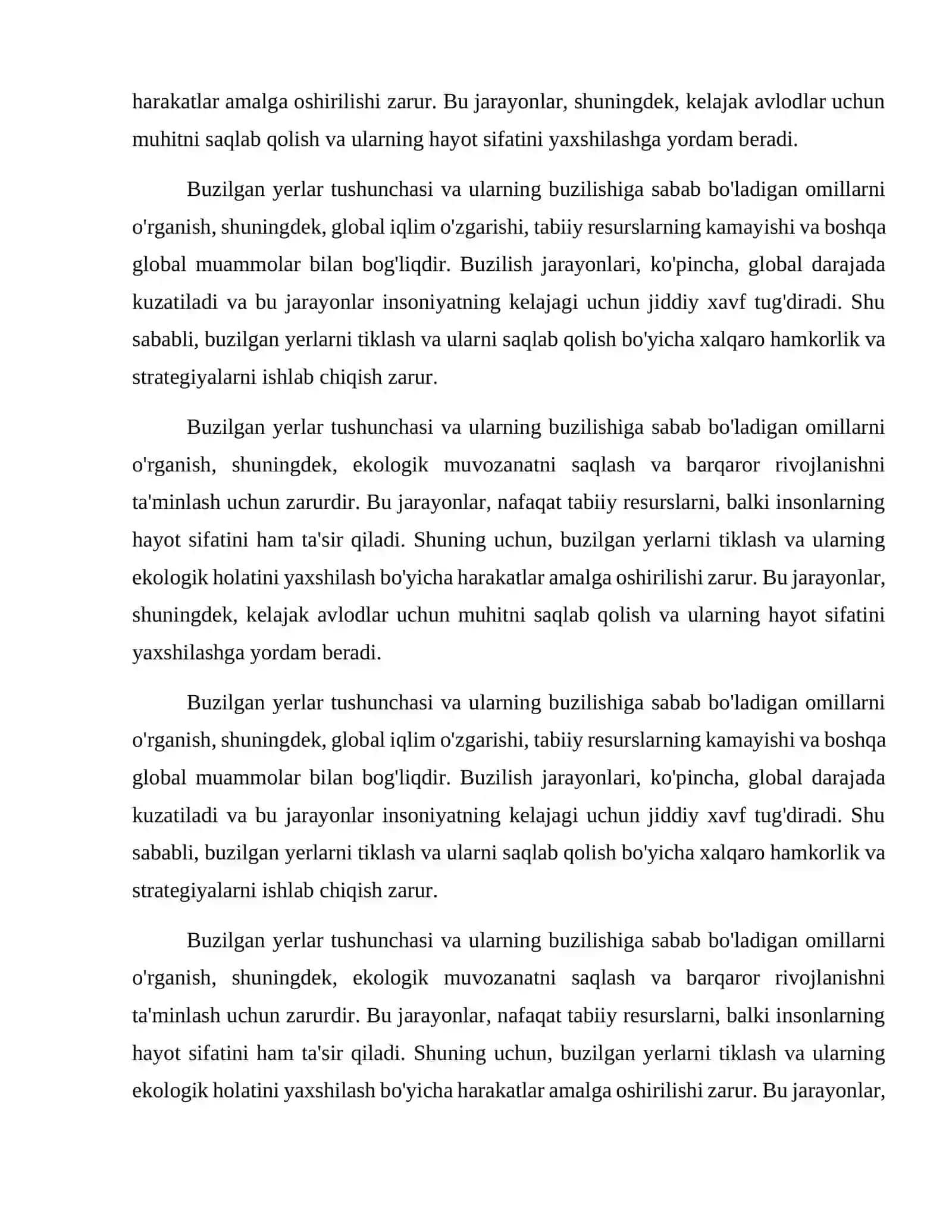 Buzilgan yerlar tushunchasi va ularning buzilishiga sabab boʻladigan omillar 4