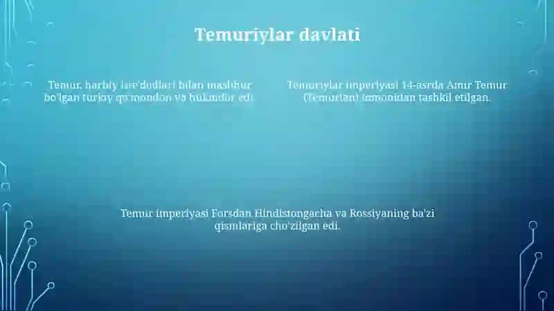 Temuriylar imperiyasi 4