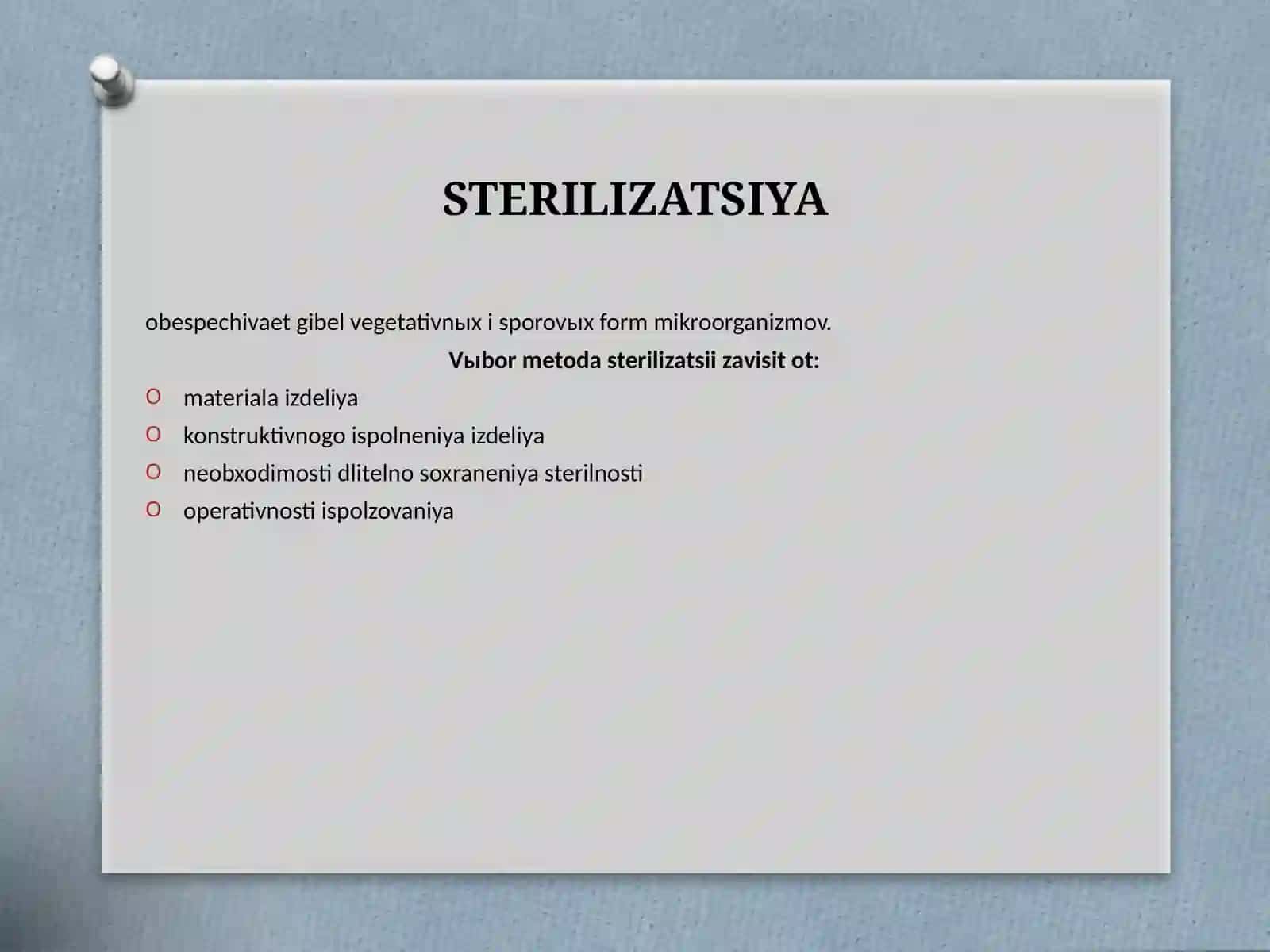 Tibbiyot asboblarini sterilizatsiya qilish 4