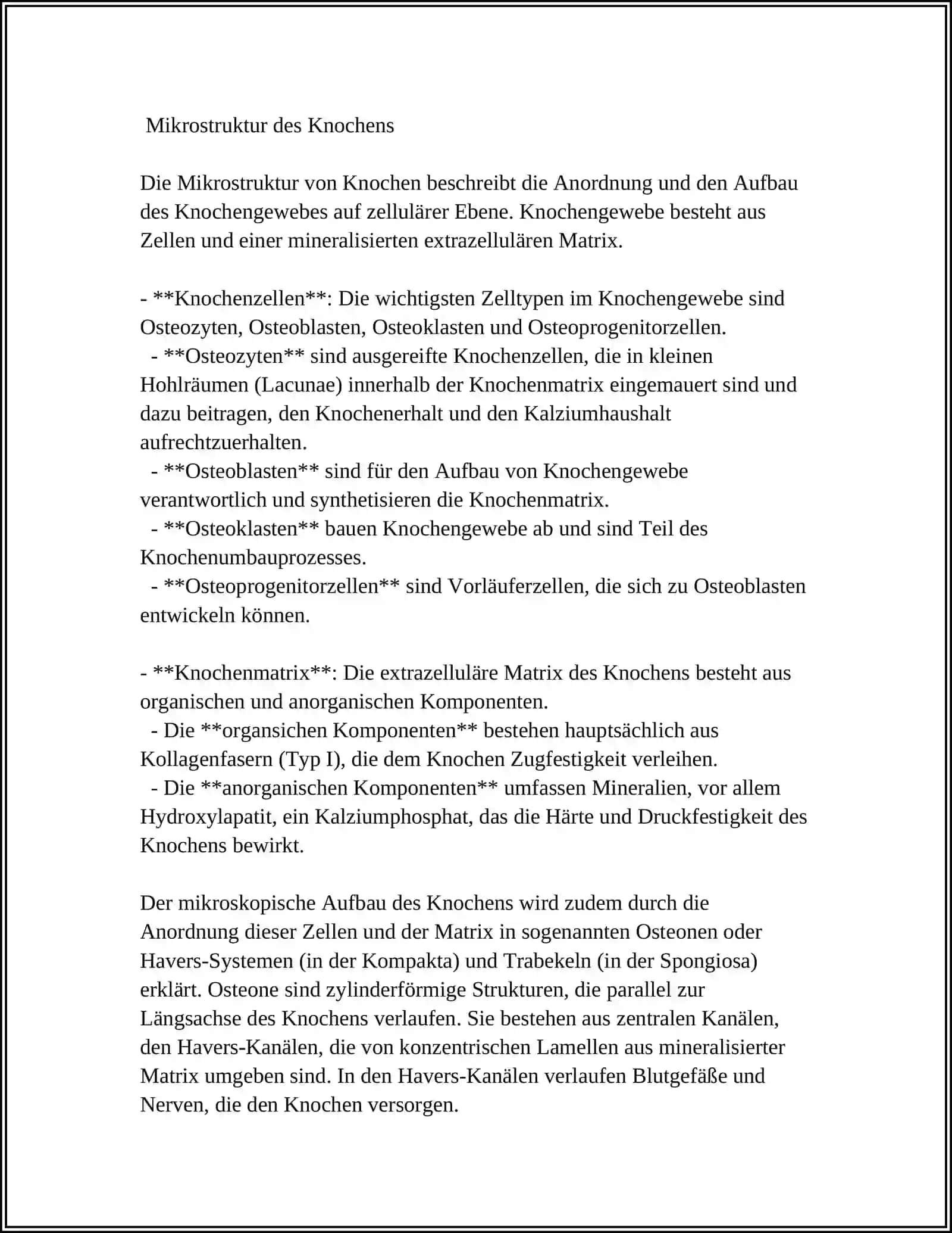 Knochenaufbau und Entwicklung (Makro- und Mikrostruktur) 4