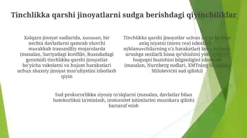 Tinchlikka qarshi jinoyatlar 4