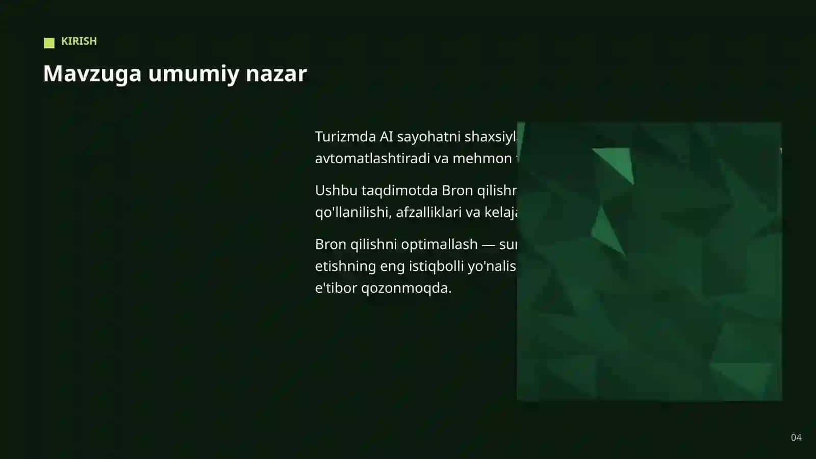 AI TURIZM VA MEHMONDO'STLIKDA 4