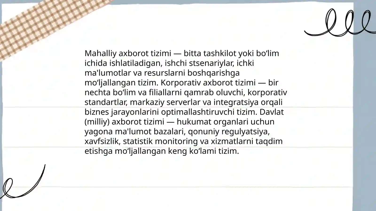 Axborot tizimlarining tasnifi 4