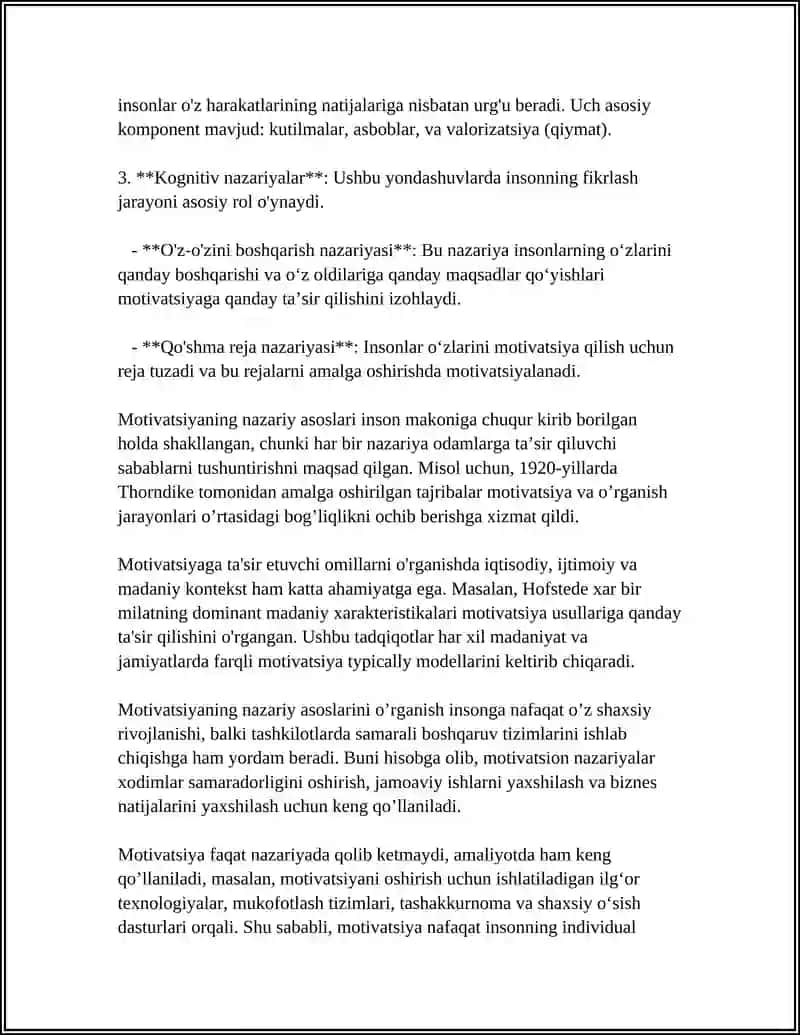 XORIJ PSIXOLOGIYASIDA MOTIV VA MOTIVATSIYA MUAMMOSI 4