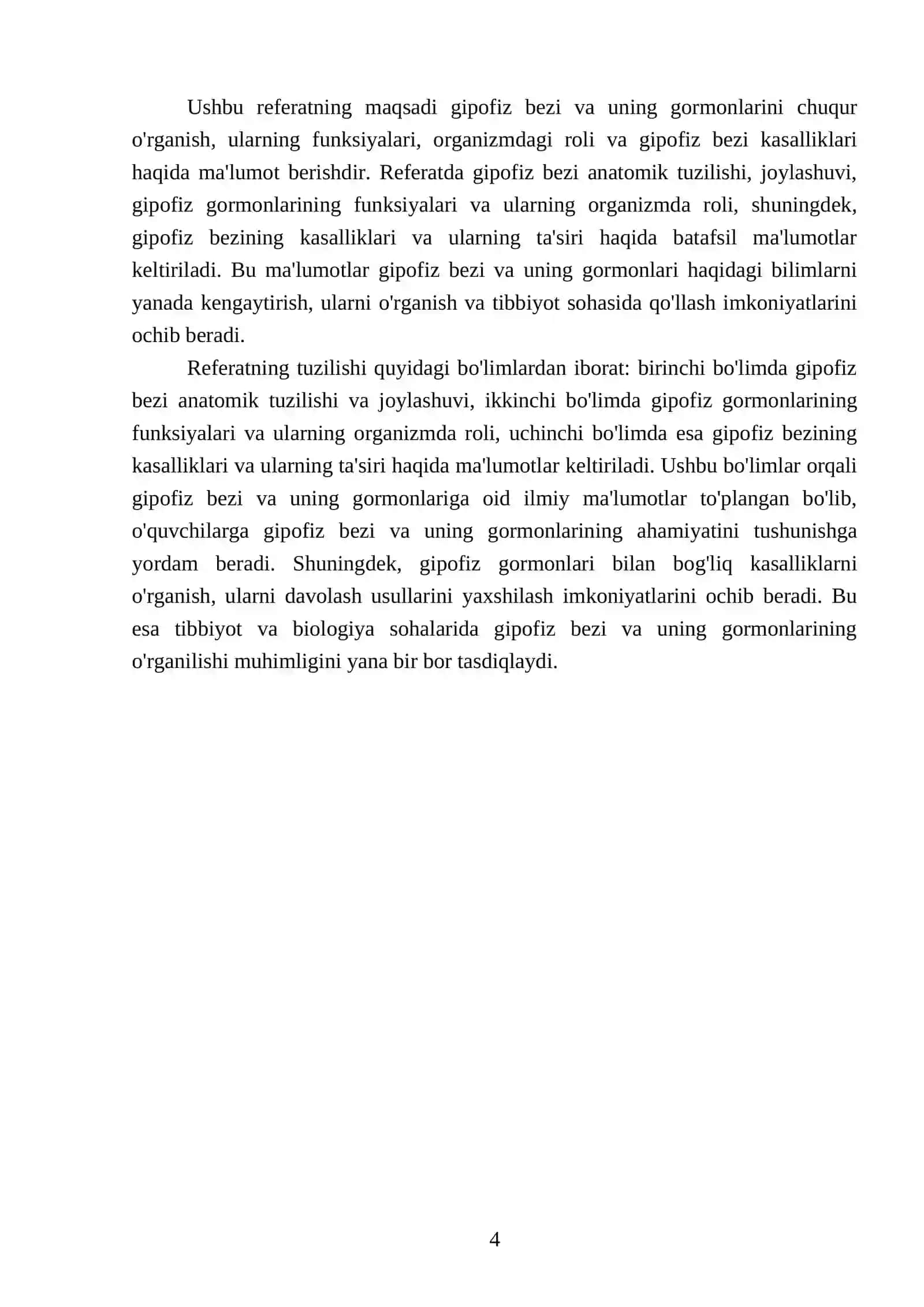 Gipofiz bezi va uning gormonlari referati 4