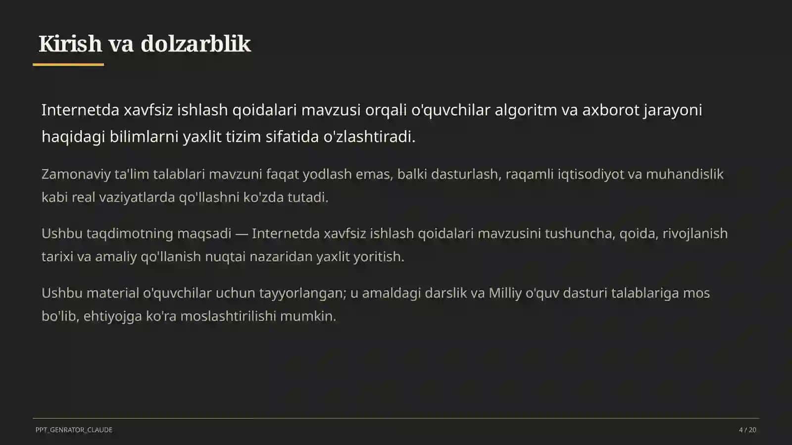 Internetda xavfsiz ishlash qoidalari (5-sinf) 4