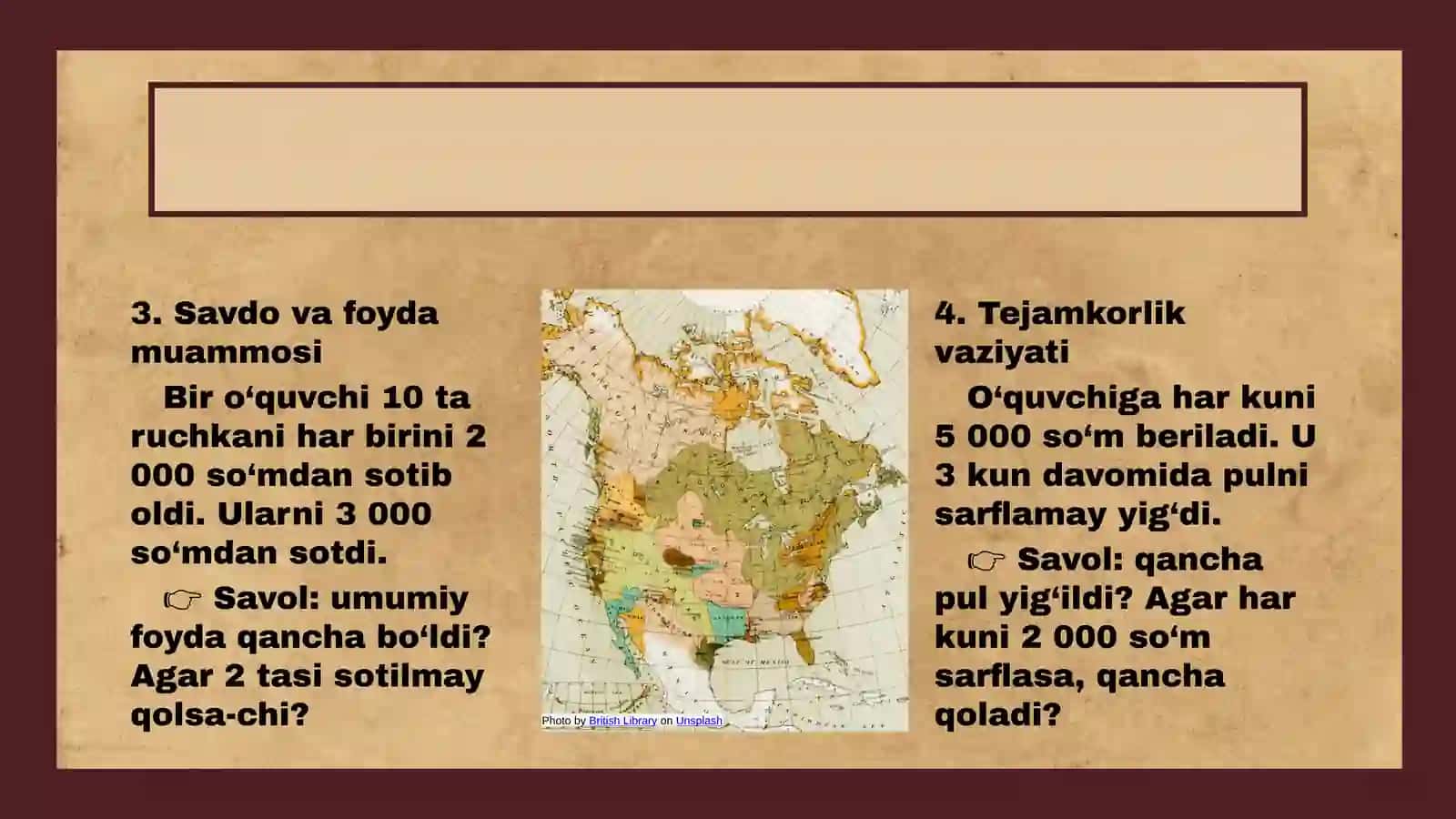 Boshlang'ich sinf matematika darslarida iqtisodiy savodxonlikni shakllantirish istiqbollari. 4