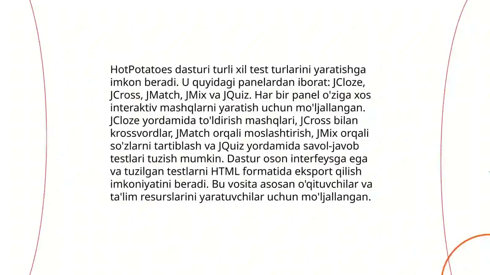 iSpring Suite HotPotatoes MyTestX EasyQuisy dasturlari va ularning imkonyatlari 4