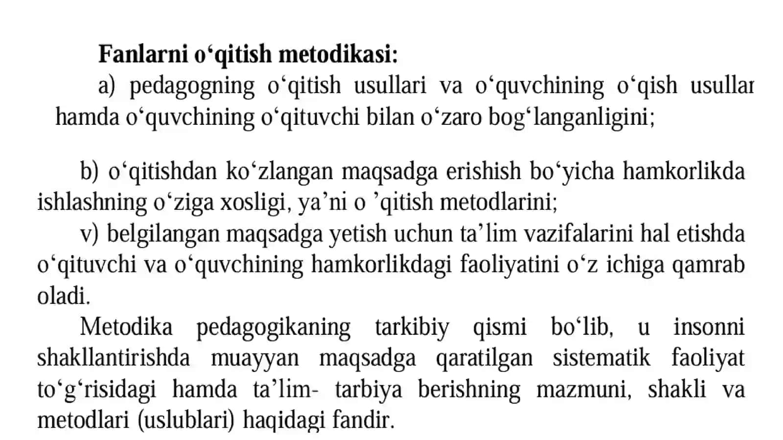 Fanlarni o‘qitishning metodologik asoslari 4