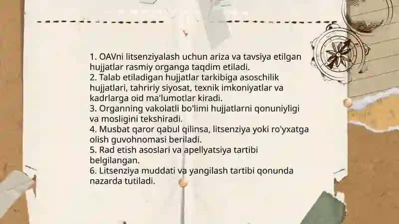 O'zbekiston Respublikasida ommaviy axborot vositalarining faoliyati 4