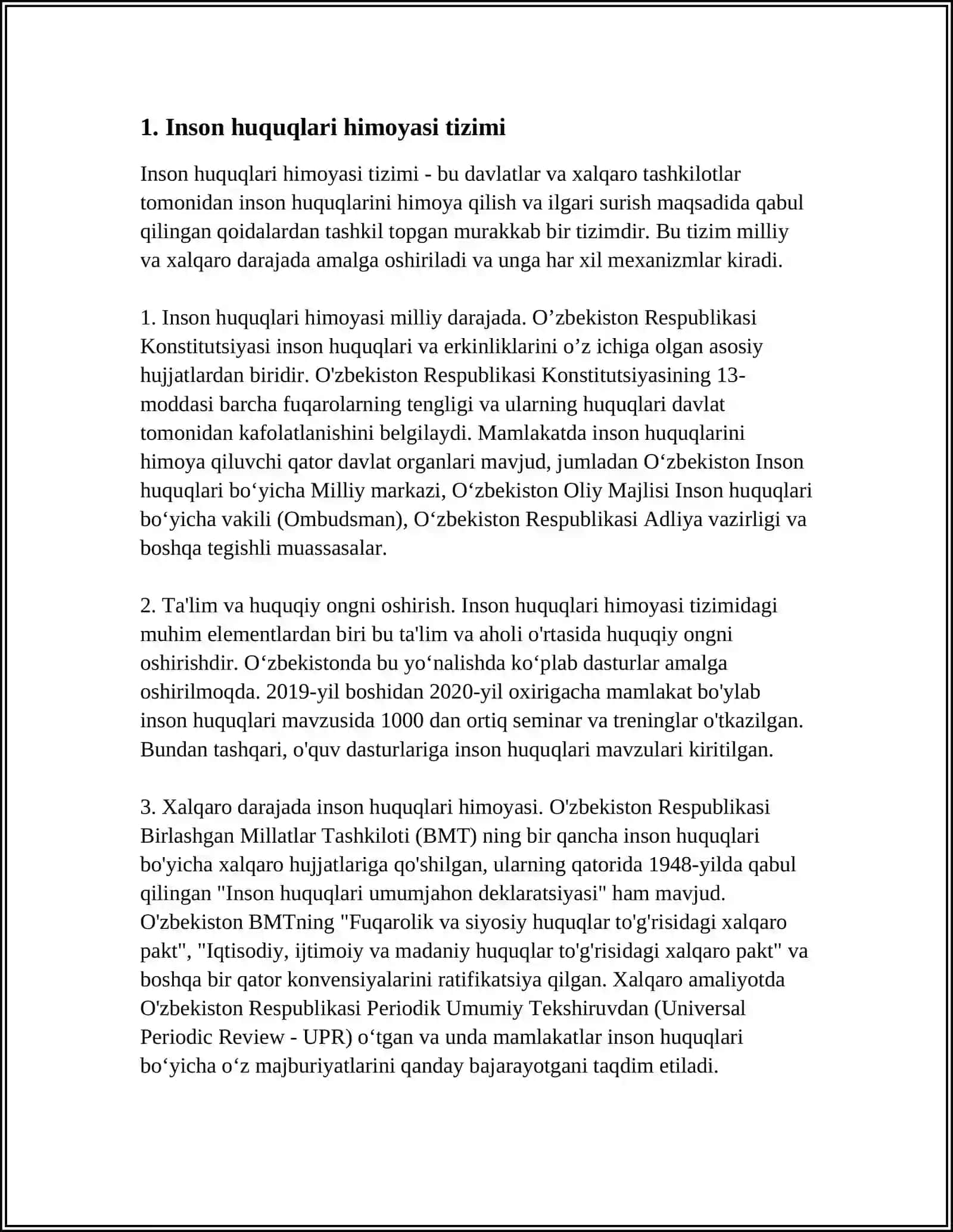 Inson Huquqlari Himoyasi Tizimi 4