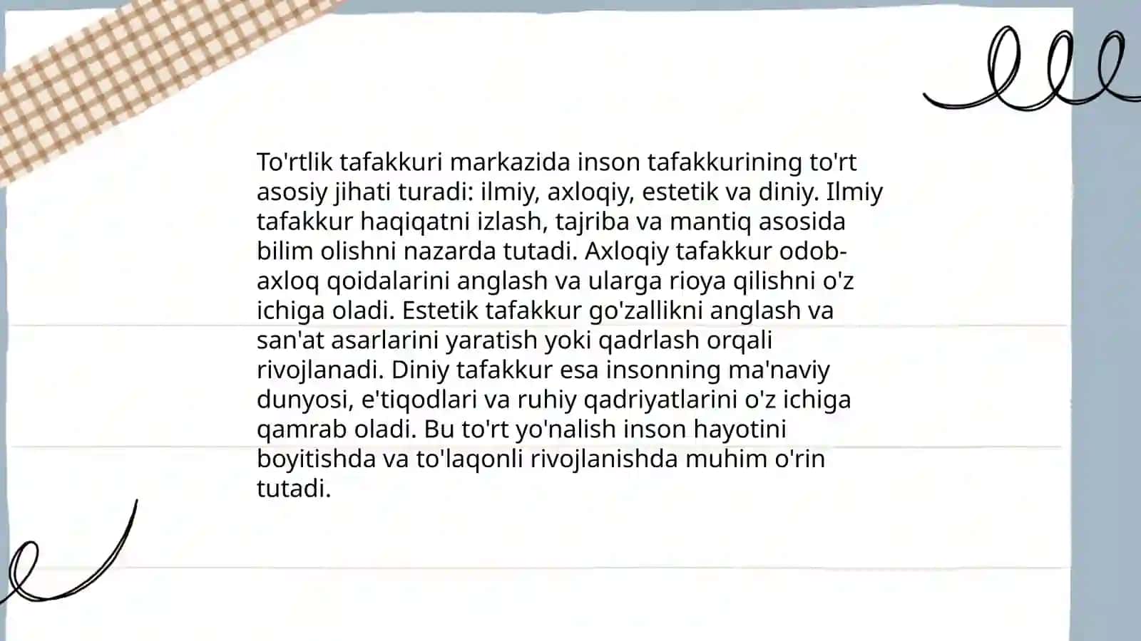 To'rt modeli va uning mohiyati 4