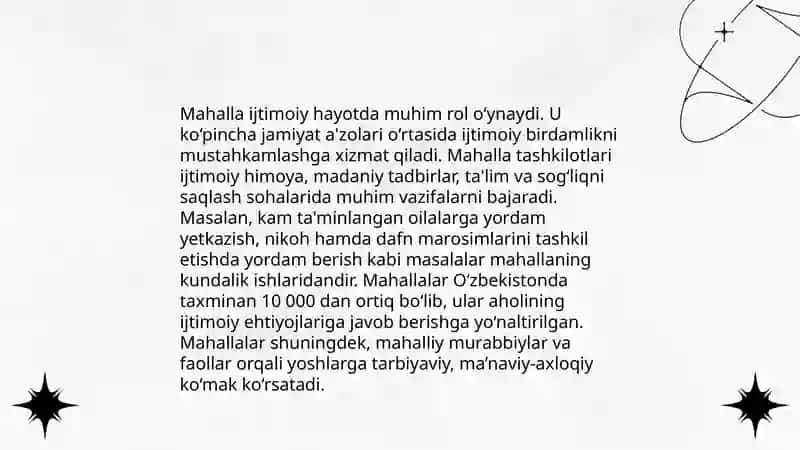 Mahalla ijtimoiylashuvning an'anaviy omili sifatida 4