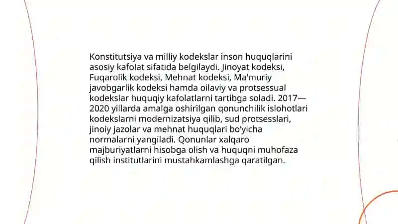 O’zbekistonda inson huquqlari va erkinlari kafolatlarining yaratilishi 4