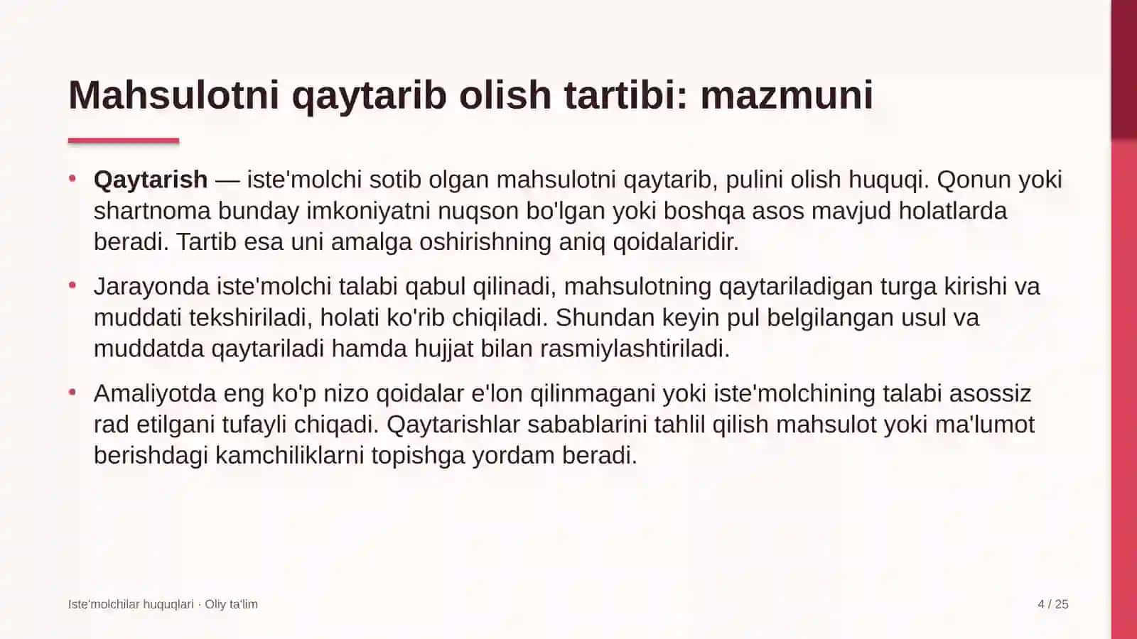 yakka tartibdagi uy joy qurilishida mahsulotni qaytarib olish tartibi 6033 4