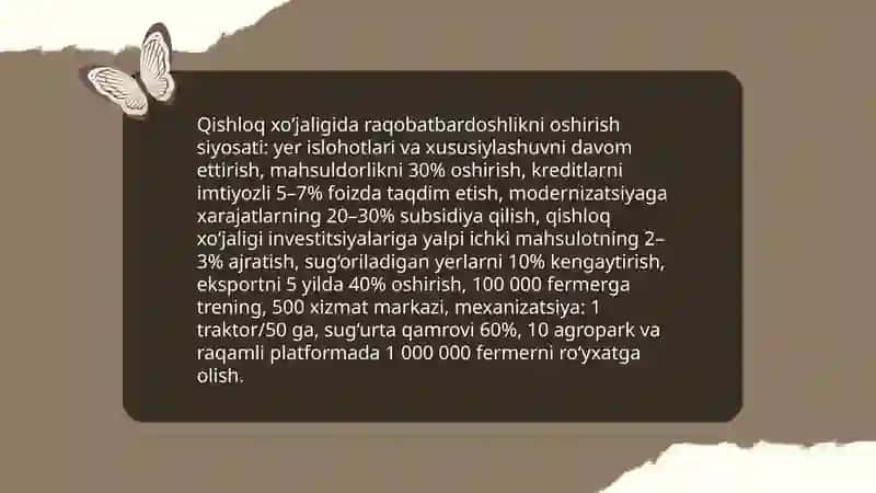 Iqtisodiyotni modernizatsiyalash sharoitda agrar -iqtisodiy islohotlar 4