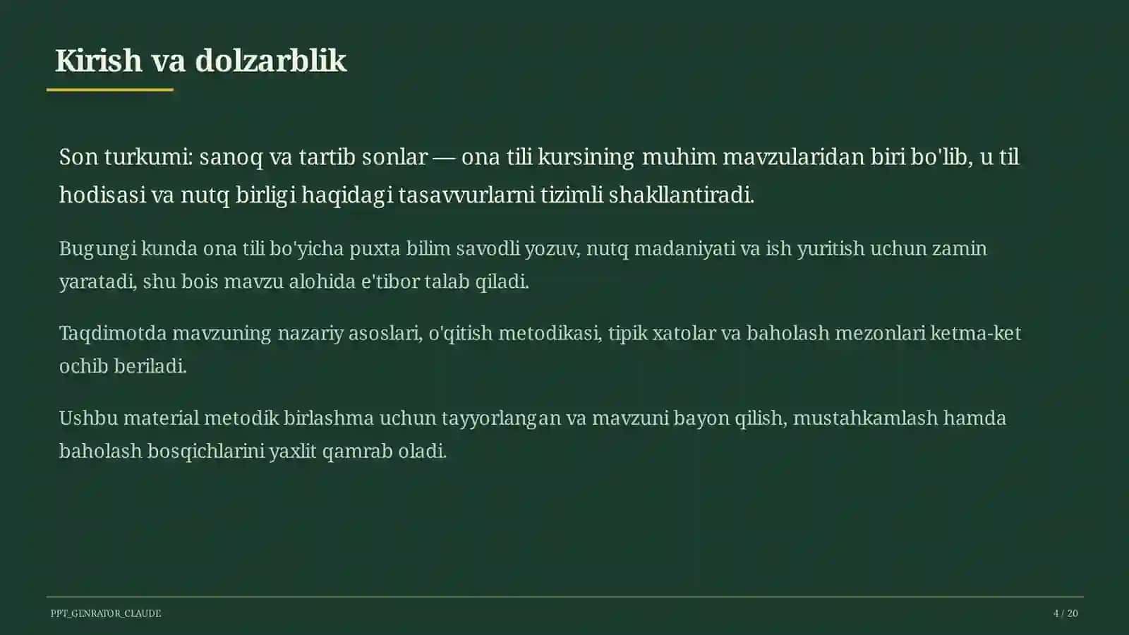 Son turkumi: sanoq va tartib sonlar (6-sinf) 4