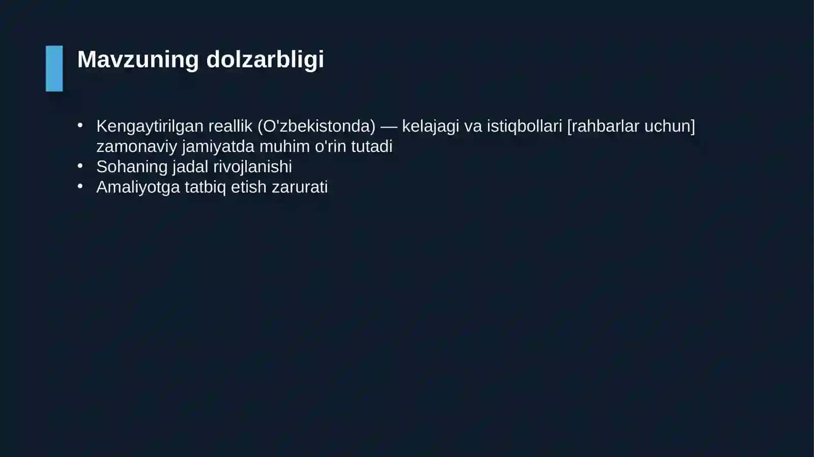 Kengaytirilgan reallik (O'zbekistonda) — kelajagi va istiqbollari [rahbarlar uchun] 4