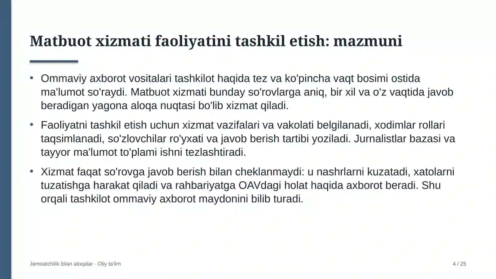 Energetika dispetcherlik markazlarida matbuot xizmati faoliyatini tashkil etish 4