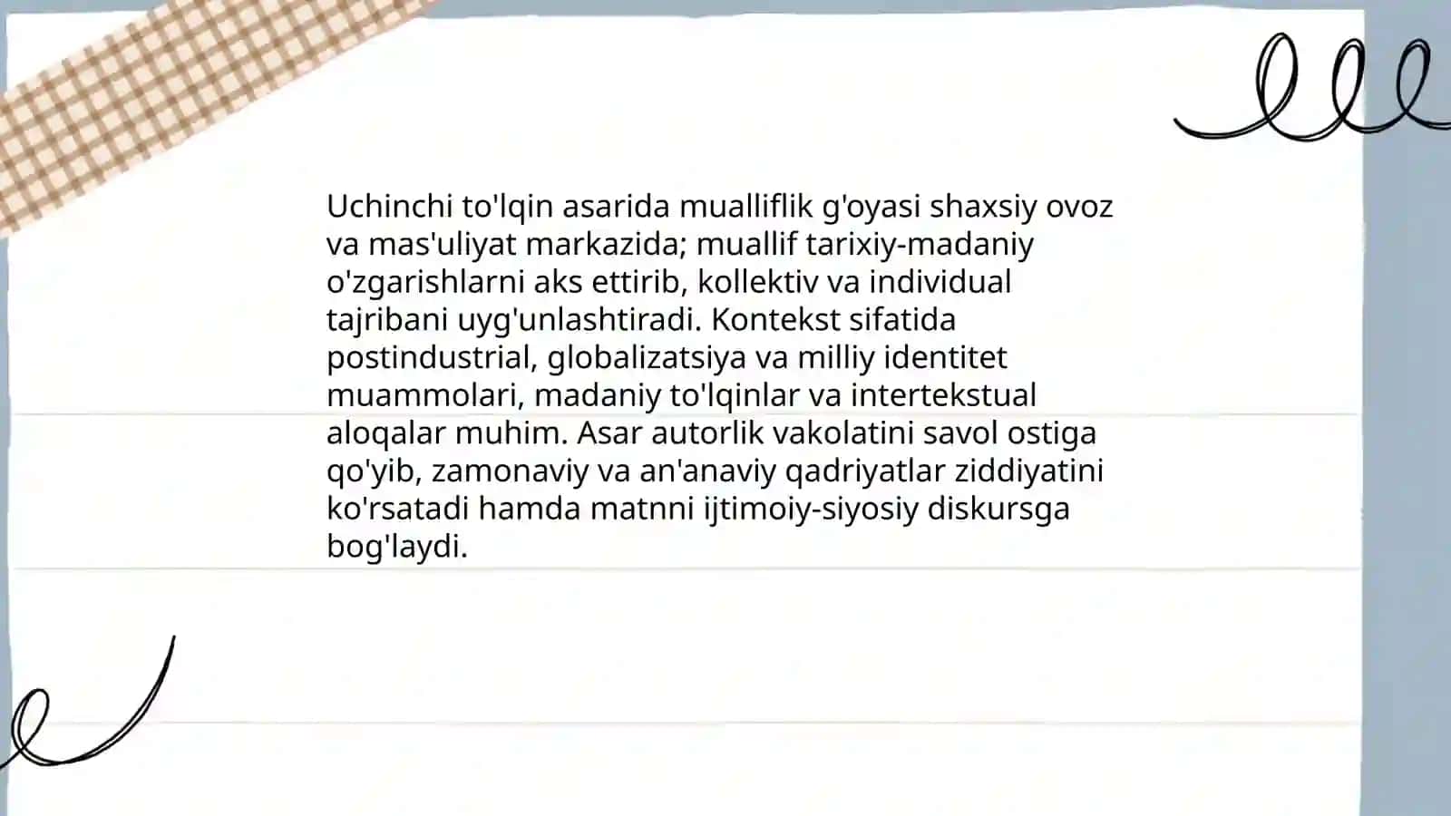 Madaniyat to'lqinlari va Uchinchi to'lqin asari 4