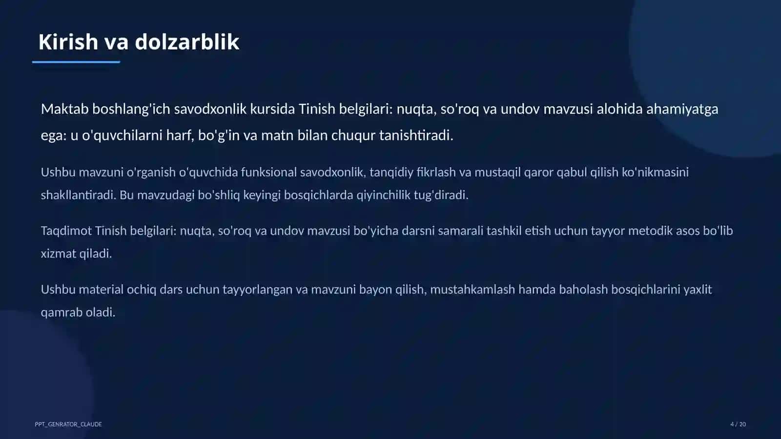 Tinish belgilari: nuqta, so'roq va undov (2-sinf) 4