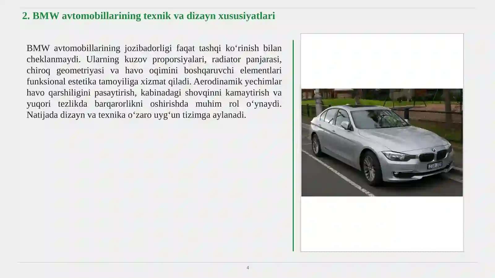 SEVIMLI AVTOMOBILIM BMW 4