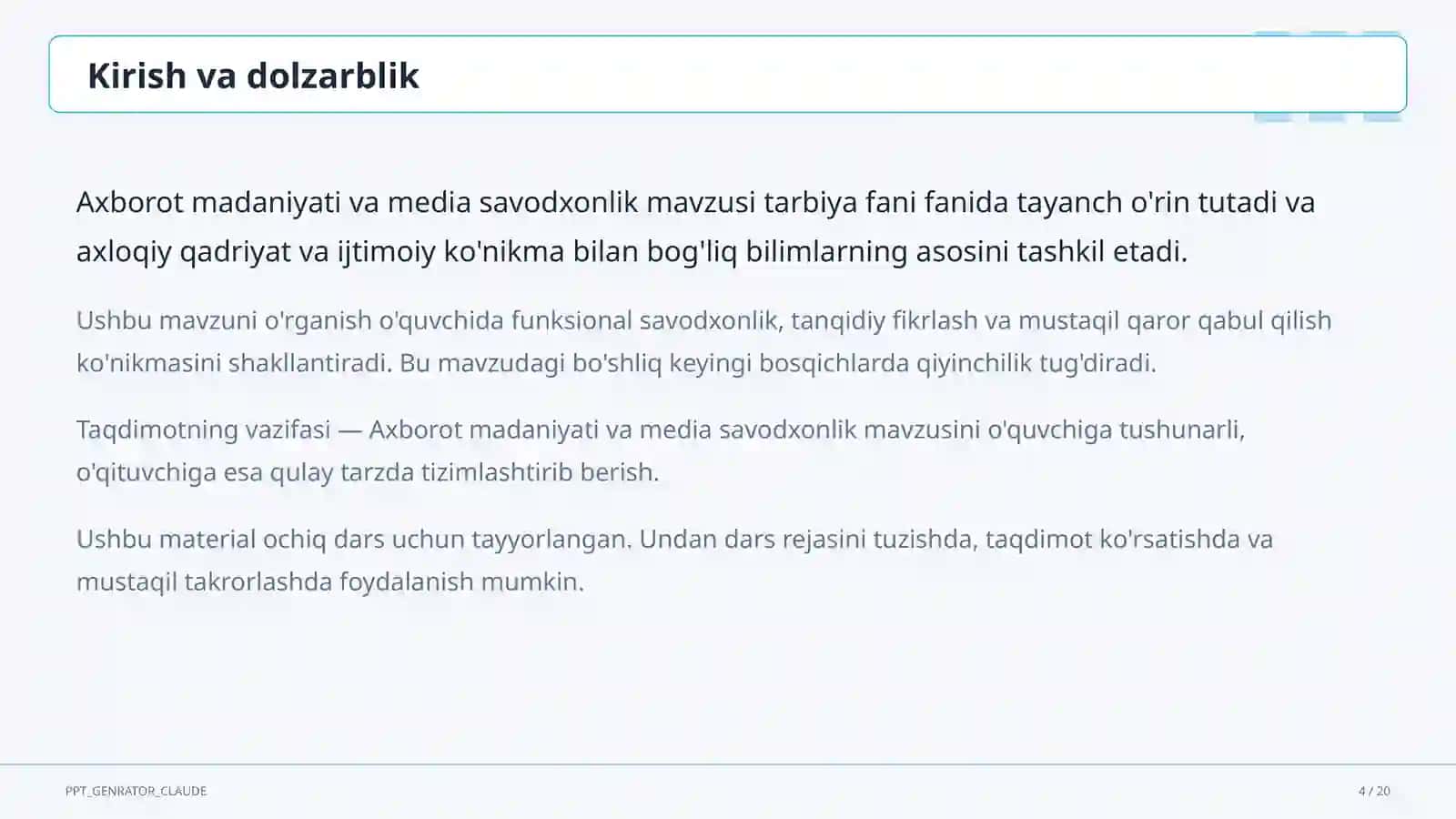 Axborot madaniyati va media savodxonlik (9-sinf) 4