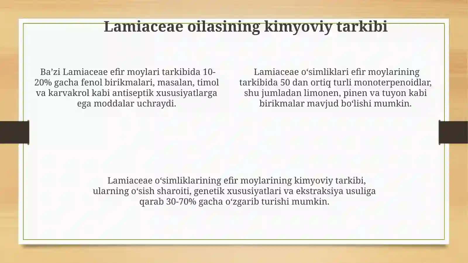 Yalpizdoshlar (Lamiaceae) oilasi 4