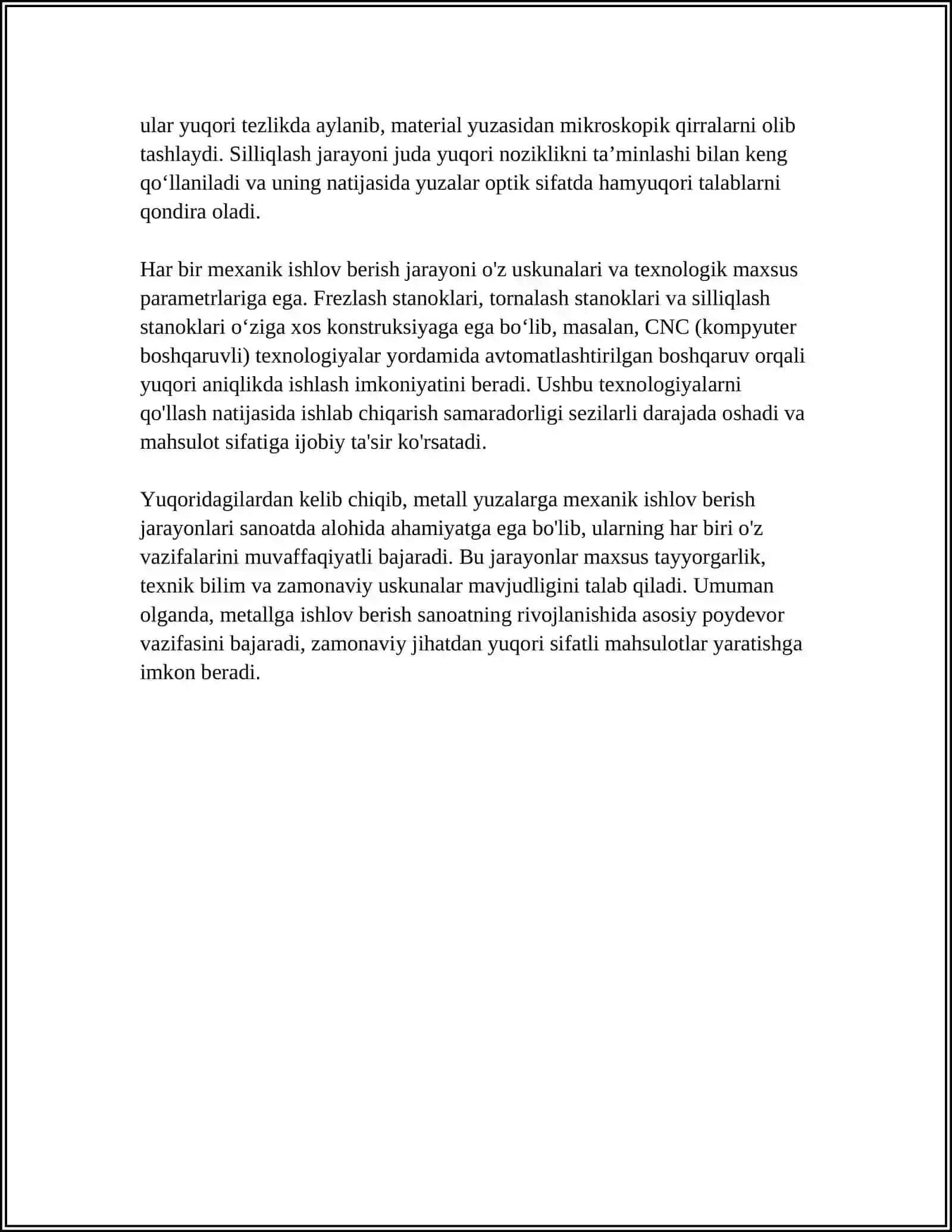 Yuzalarga ishlov berish 4