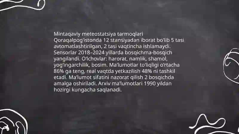 Qoroqolpogʻistonda atmosfera resurslarining oʻzgarishi 4