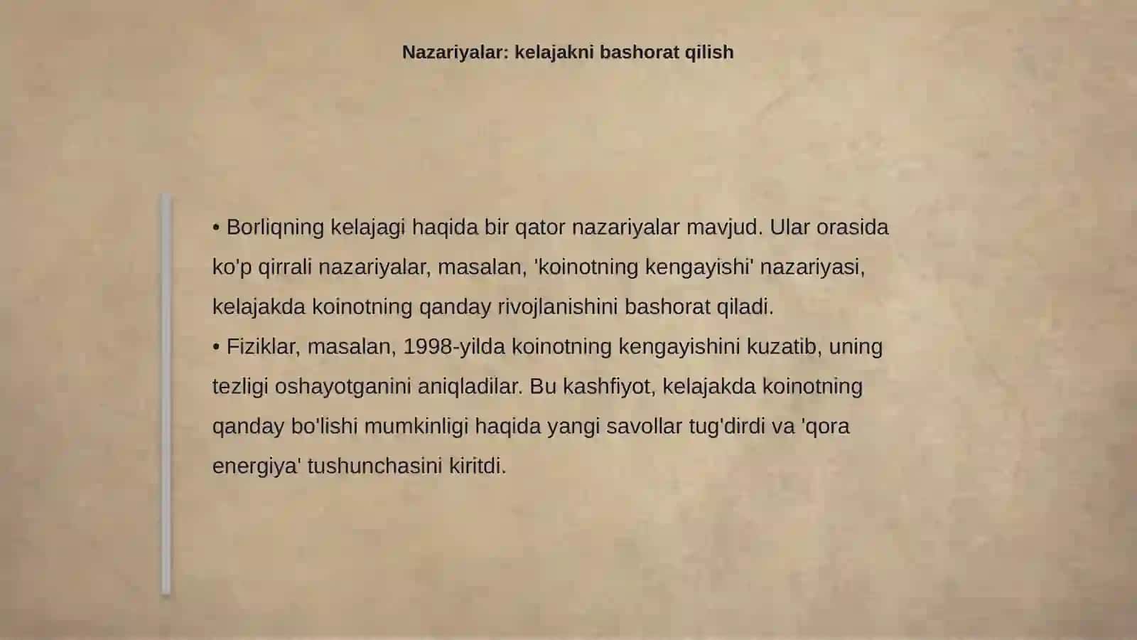 Borliqning kelajagi va intixosi qanday bo'lishi mumkin? 4