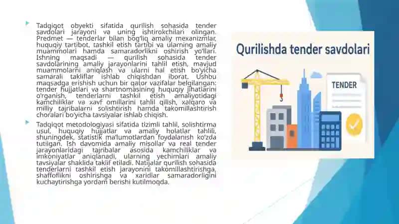 Qurilishda tendir savdolari 4