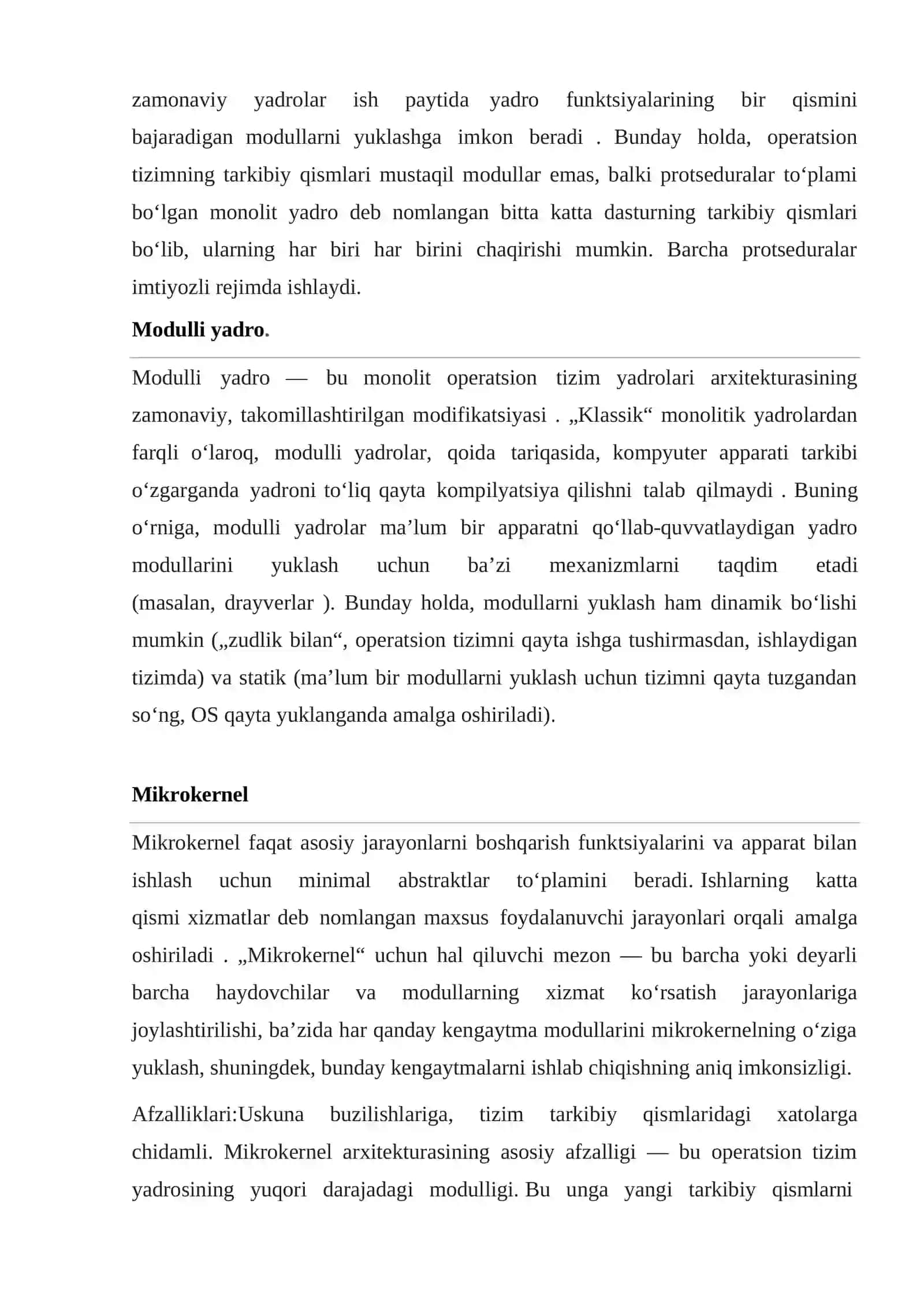 Operatsion tizim yadrosi. 4
