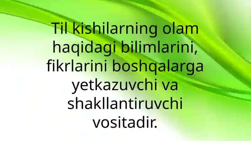Til va Tafakkur munosabati 4