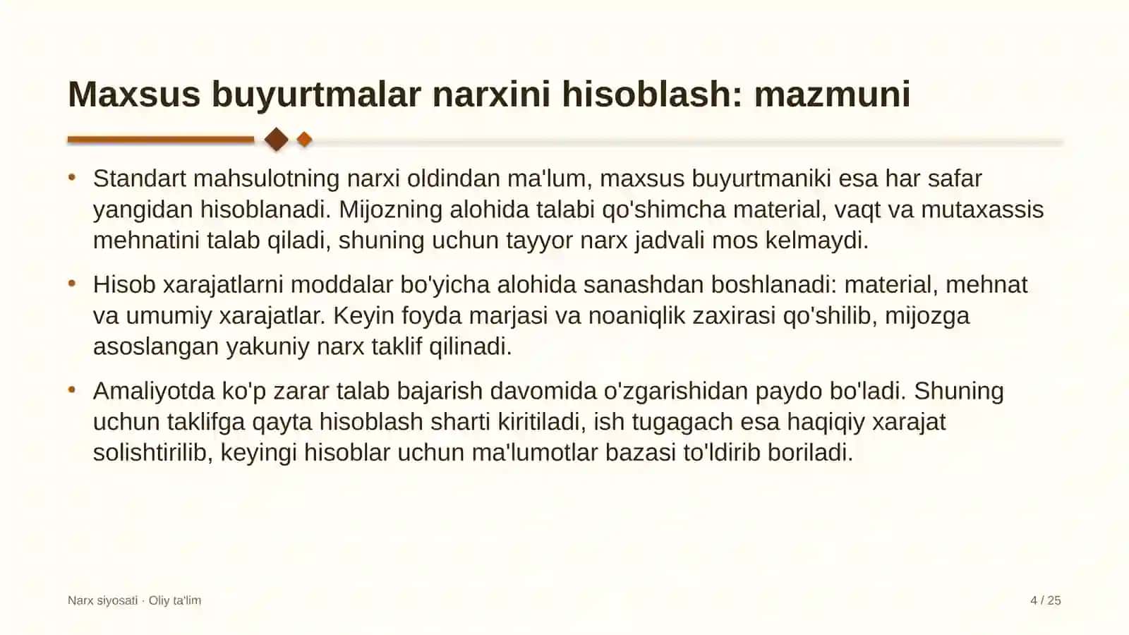 avtobus parklarida maxsus buyurtmalar narxini hisoblash 4584 4