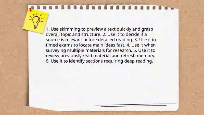 Skimming skills 4