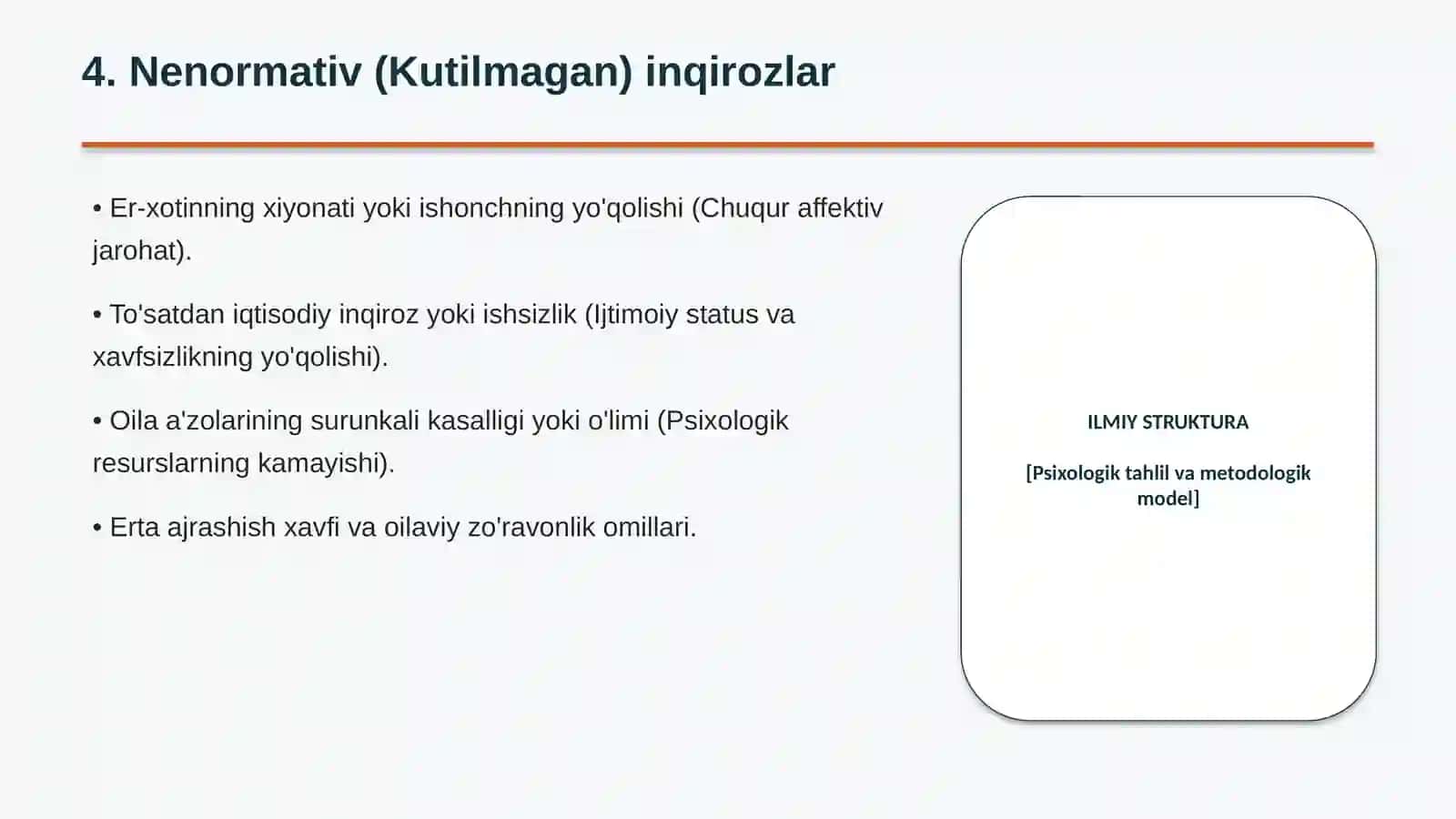 OILAVIY INQIROZLARNING KELIB CHIQISHINING PSIXOLOGIK SABABLARI VA OQIBATLARI 4